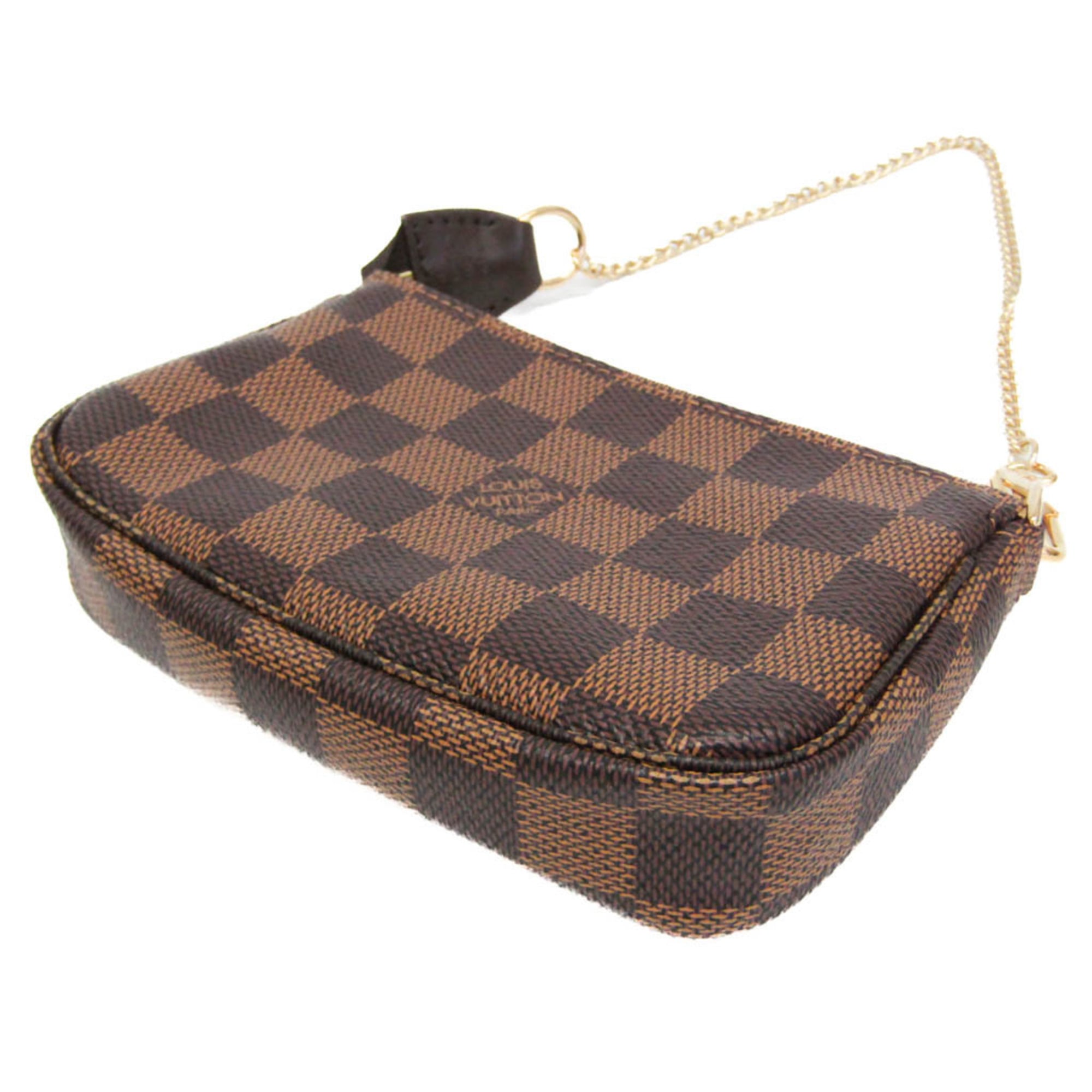 Louis Vuitton Damier Mini Pochette Accessoires T&B N58011 Women's Handbag Ebene — Like New