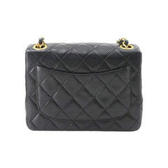 Chanel Mini Matelasse Chain Shoulder Handbag, Lambskin, Black, A01115, Gold Hardware — Like New