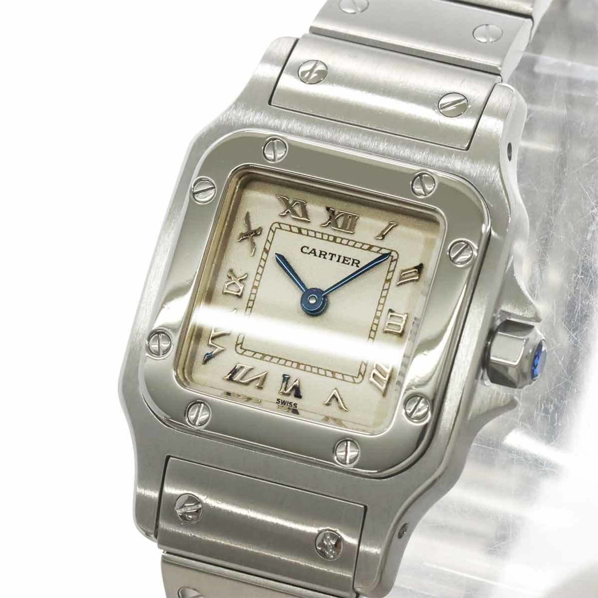 Cartier Santos Galbee SM W20024D6 Women's Watch, Ivory, Quartz Watch — Like New