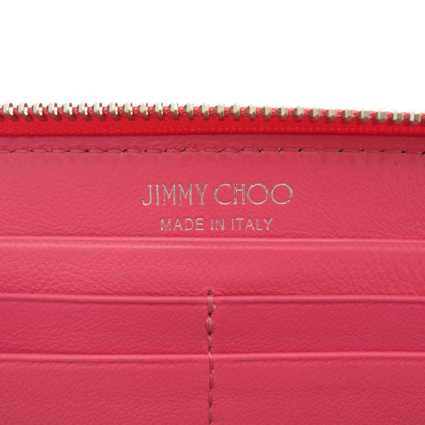Jimmy Choo motif long wallet in calf leather for women