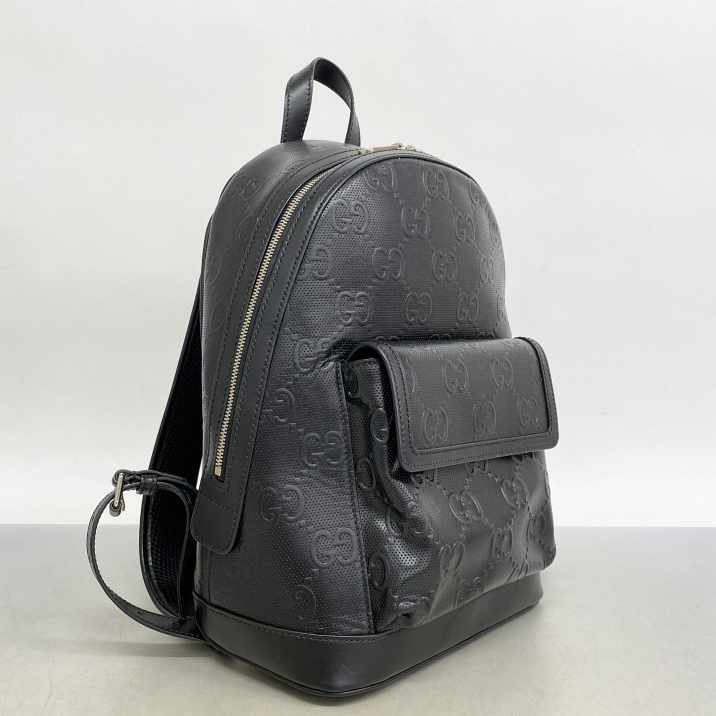 Gucci Backpack/Daypack GG Embossed Leather Black 658579 for Men and Women