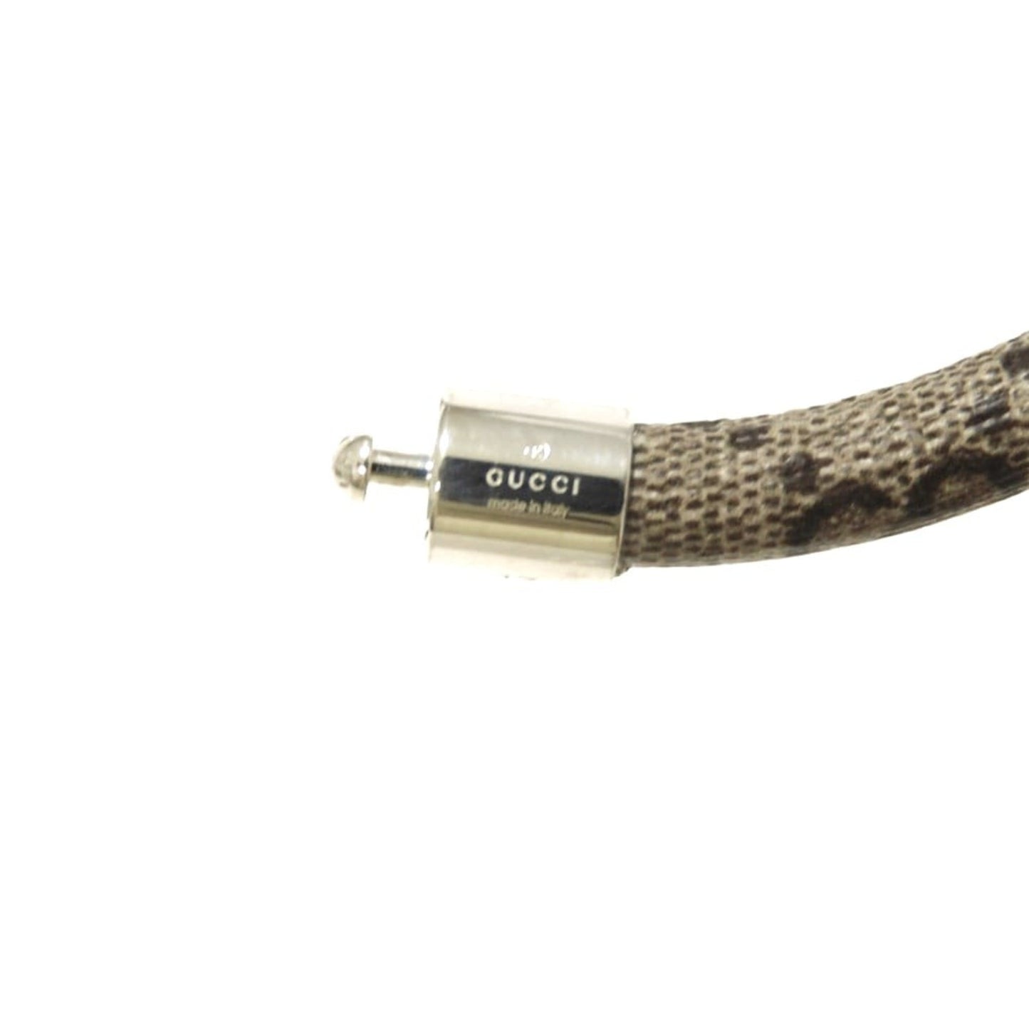 Gucci GG Supreme 17 Double G Ebony Bracelet with Ag925 Sterling Silver Beige 797156 JAAGE 8163 for Men and Women