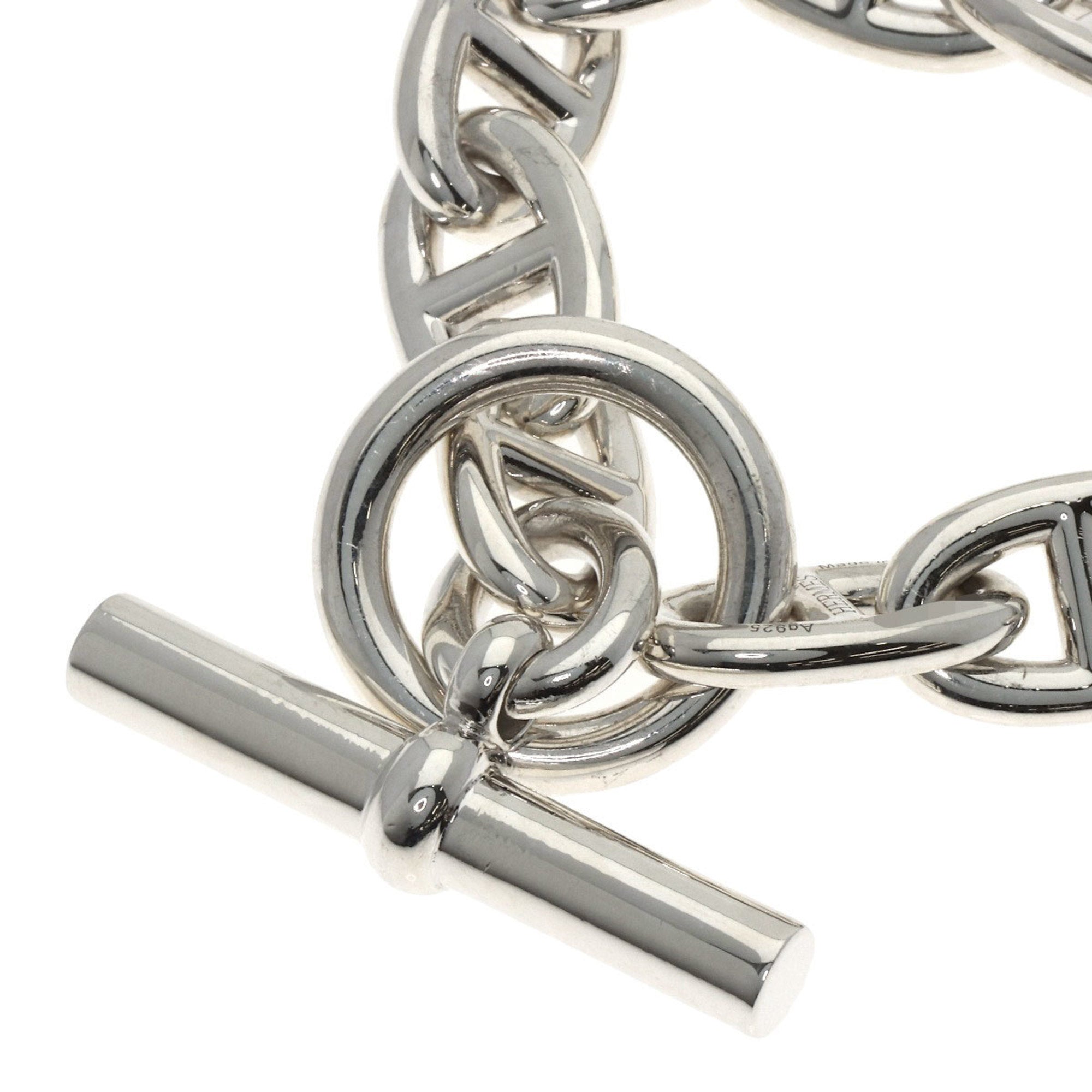 Hermes Hermès Chaine d'Ancre TGM 11-link bracelet in silver for women — Like New