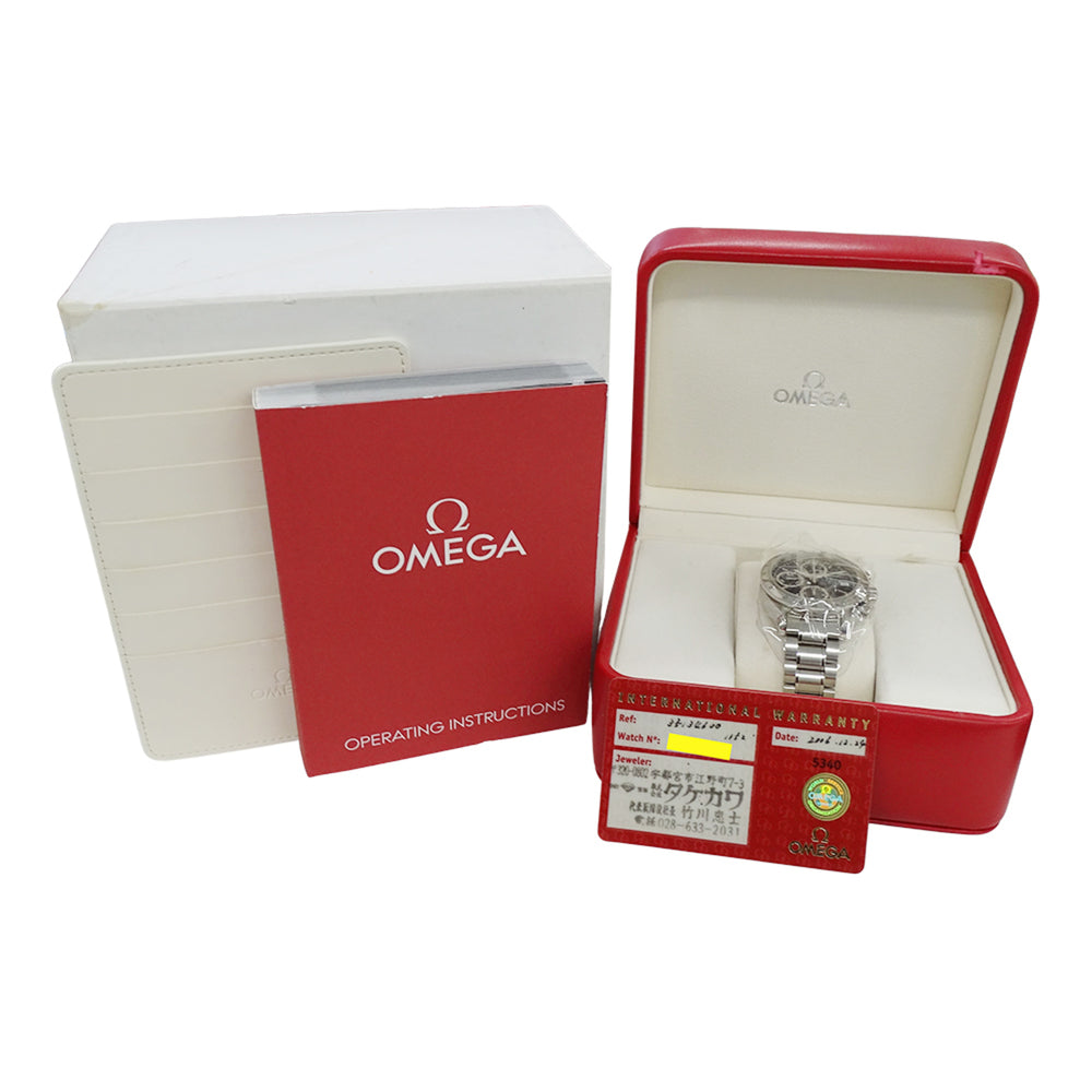 Omega Speedmaster 3513.46 Men's Watch, Brand Name, Date, Chronograph, Automatic, Stainless Steel (SS), Silver/Blue-Gray, Polished — Good