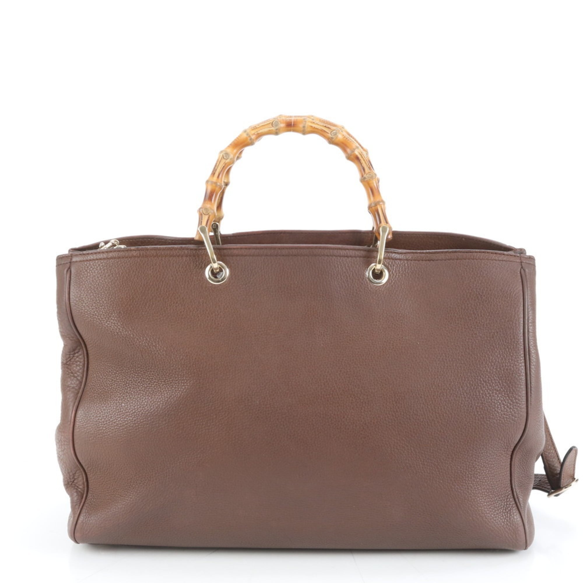 Gucci Bamboo Shopper Large 323658 Leather 2-Way Tote Bag/Shoulder Bag for Women