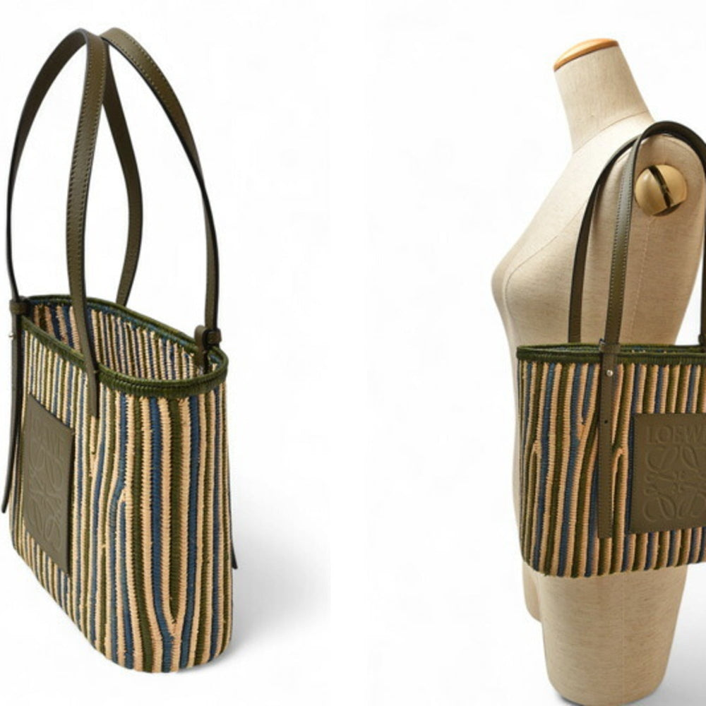 LOEWE Basket Bag Small Net-a-Porter Khaki — Like New