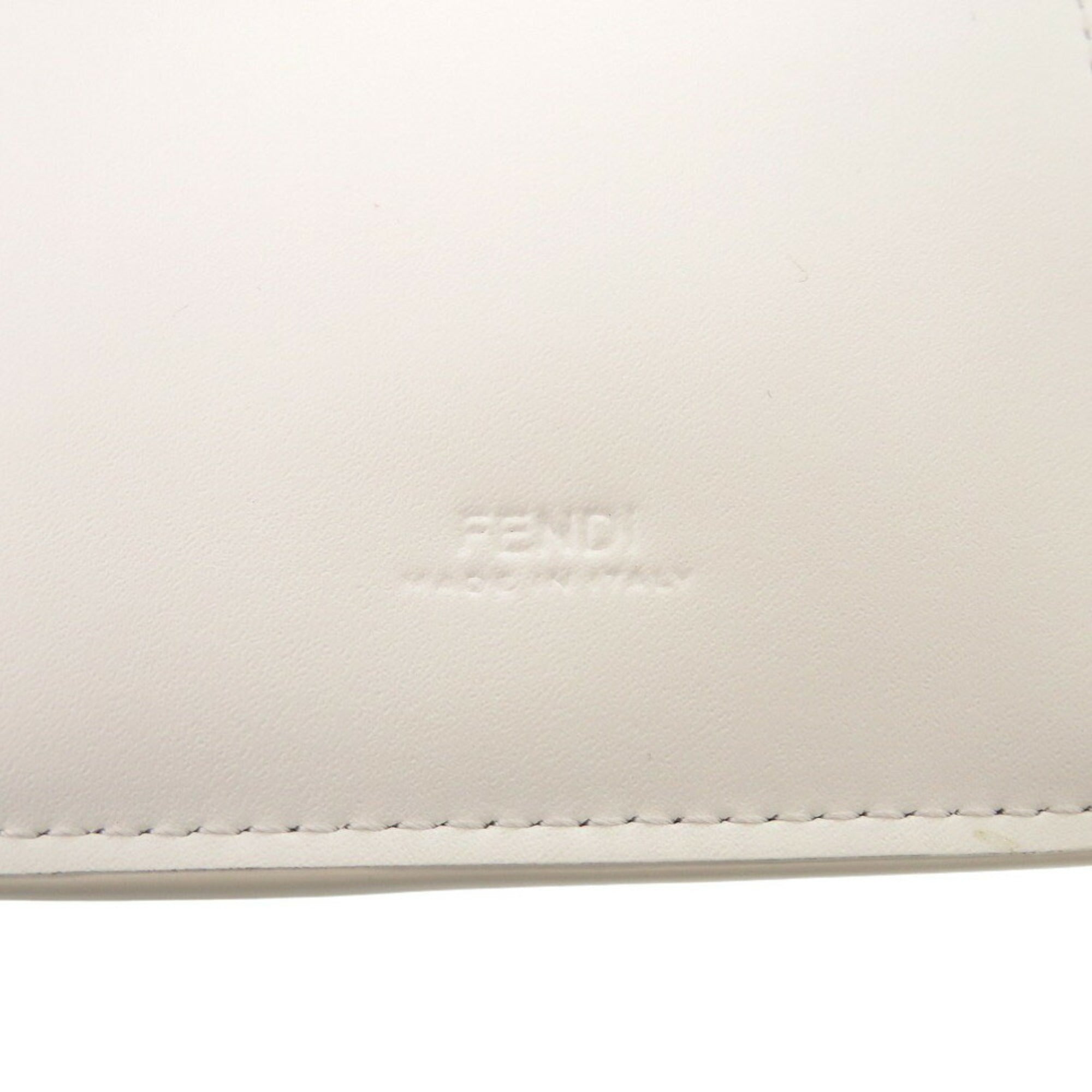 Like new Fendi phone holder bag charm mouton/leather white pouch 1148FENDI — Like New
