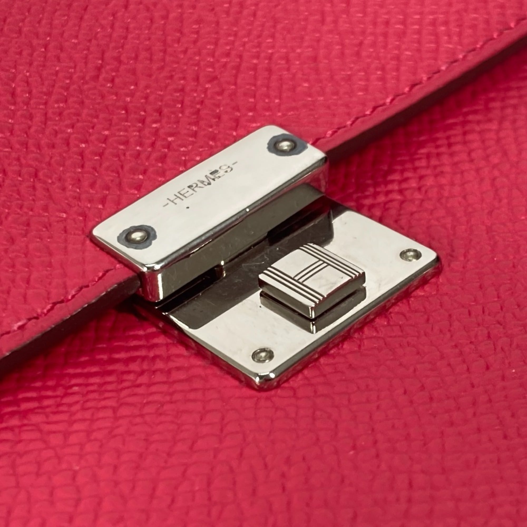 HERMES Hermes Bag Pochette Click 16 Crossbody Shoulder Epson Women's Rose Extreme Pink — Like New