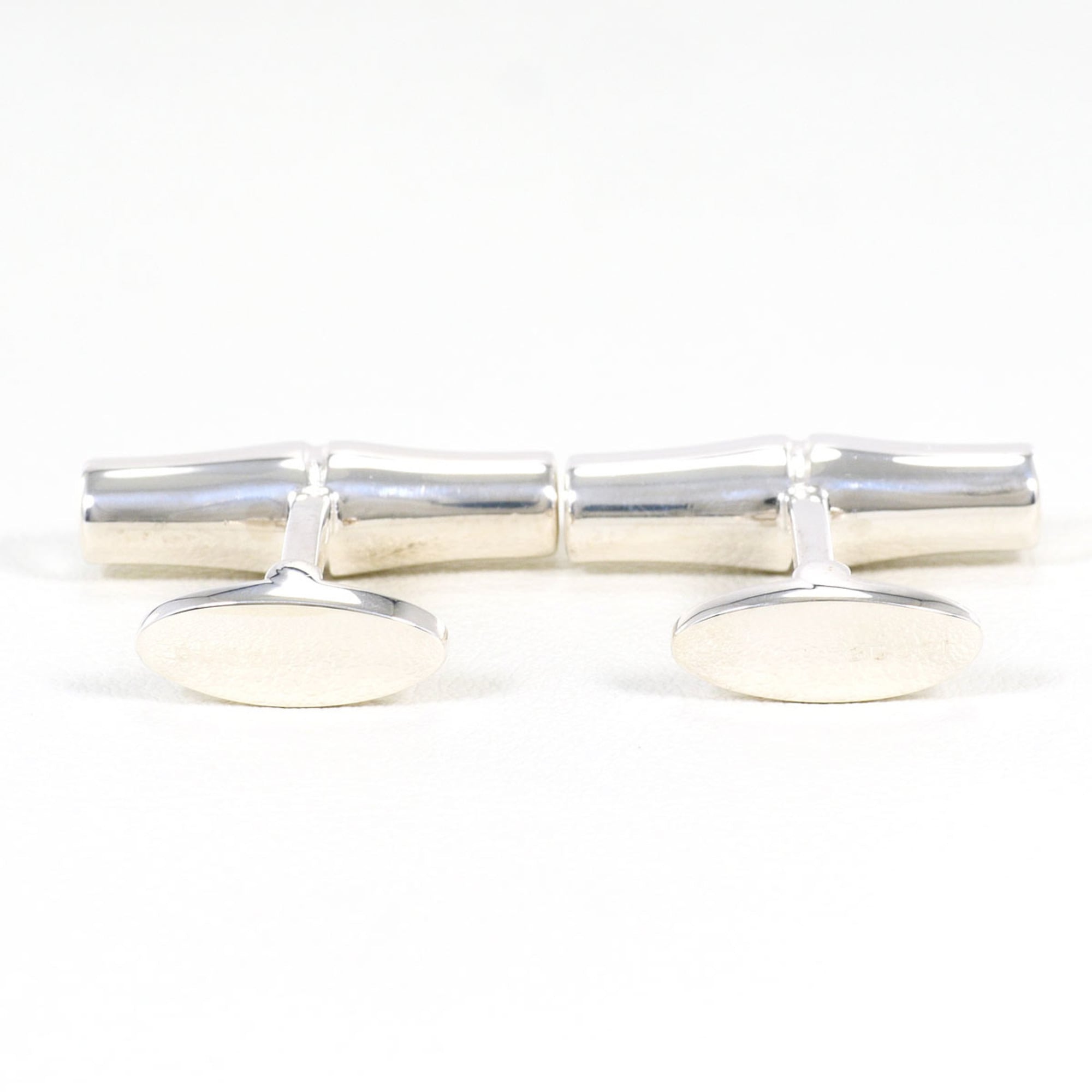 Gucci Bamboo Silver Cufflinks, Total Weight 20.3g, Jewelry — Like New
