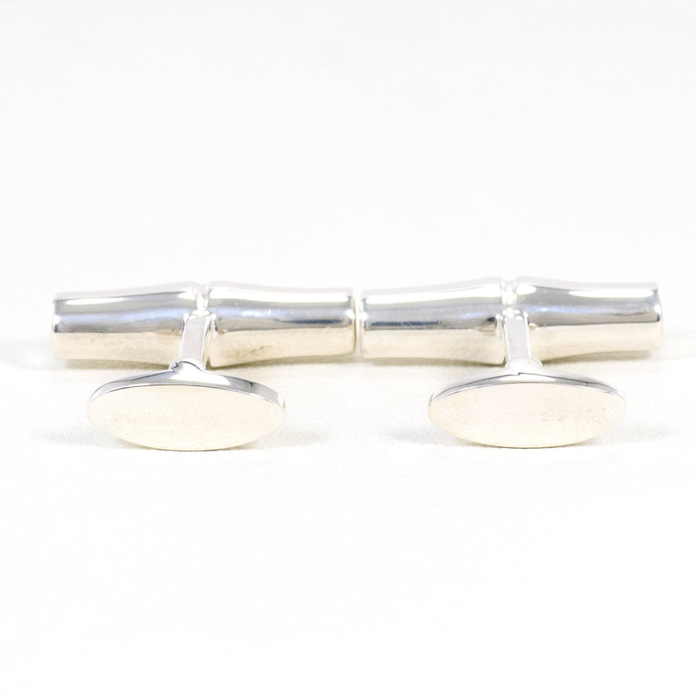 Gucci Bamboo Silver Cufflinks, Total Weight 20.3g, Jewelry — Like New