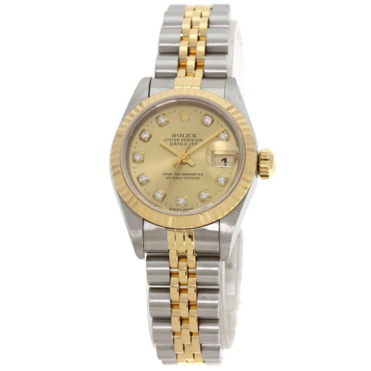 Rolex 69173G Datejust 10P Diamond Watch Stainless Steel SSxK18YG Ladies ROLEX