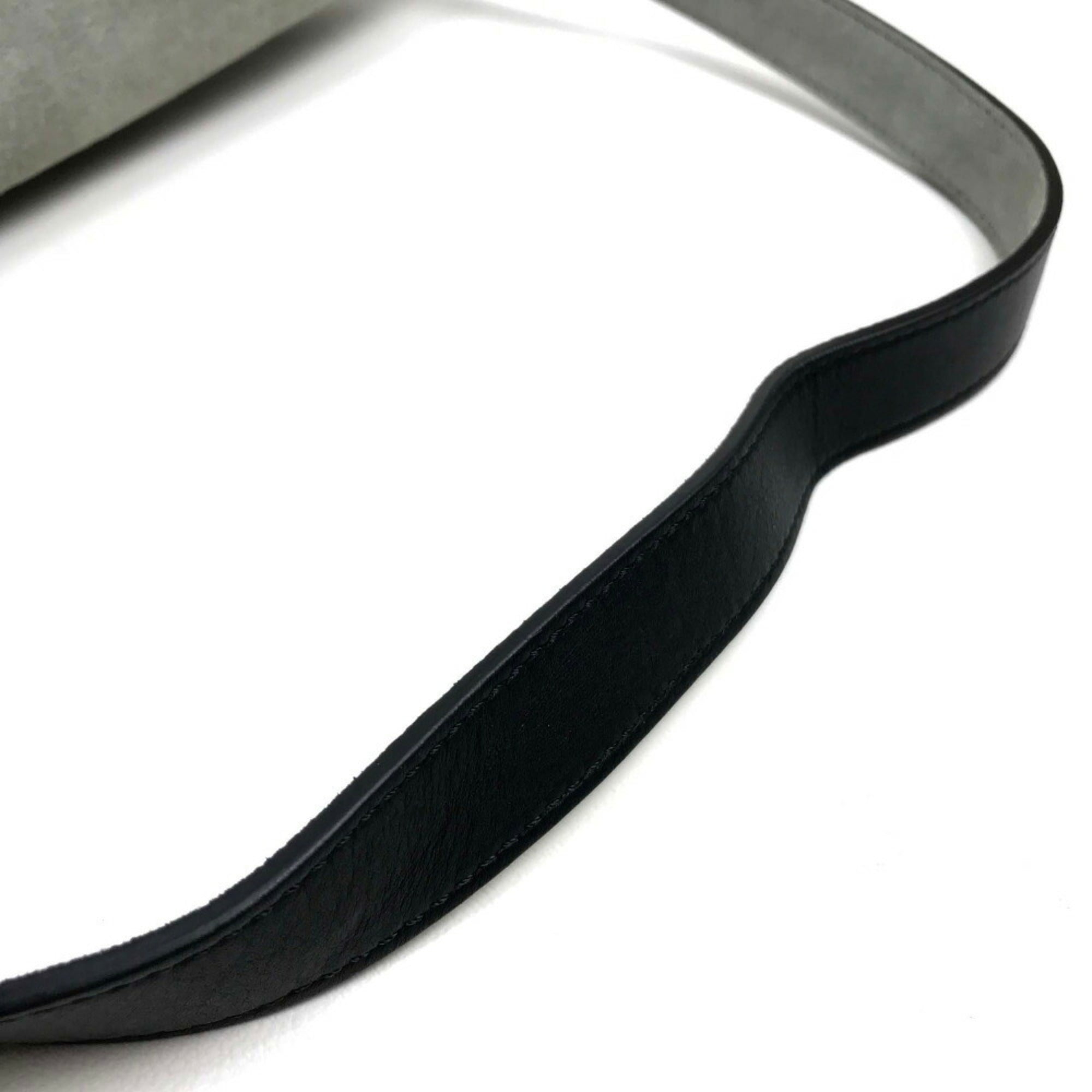 CELINE Celine Bag Metal fittings Diamond clutch Shoulder bag Clutch Suede Leather Pony Women's Gray x Black — Like New