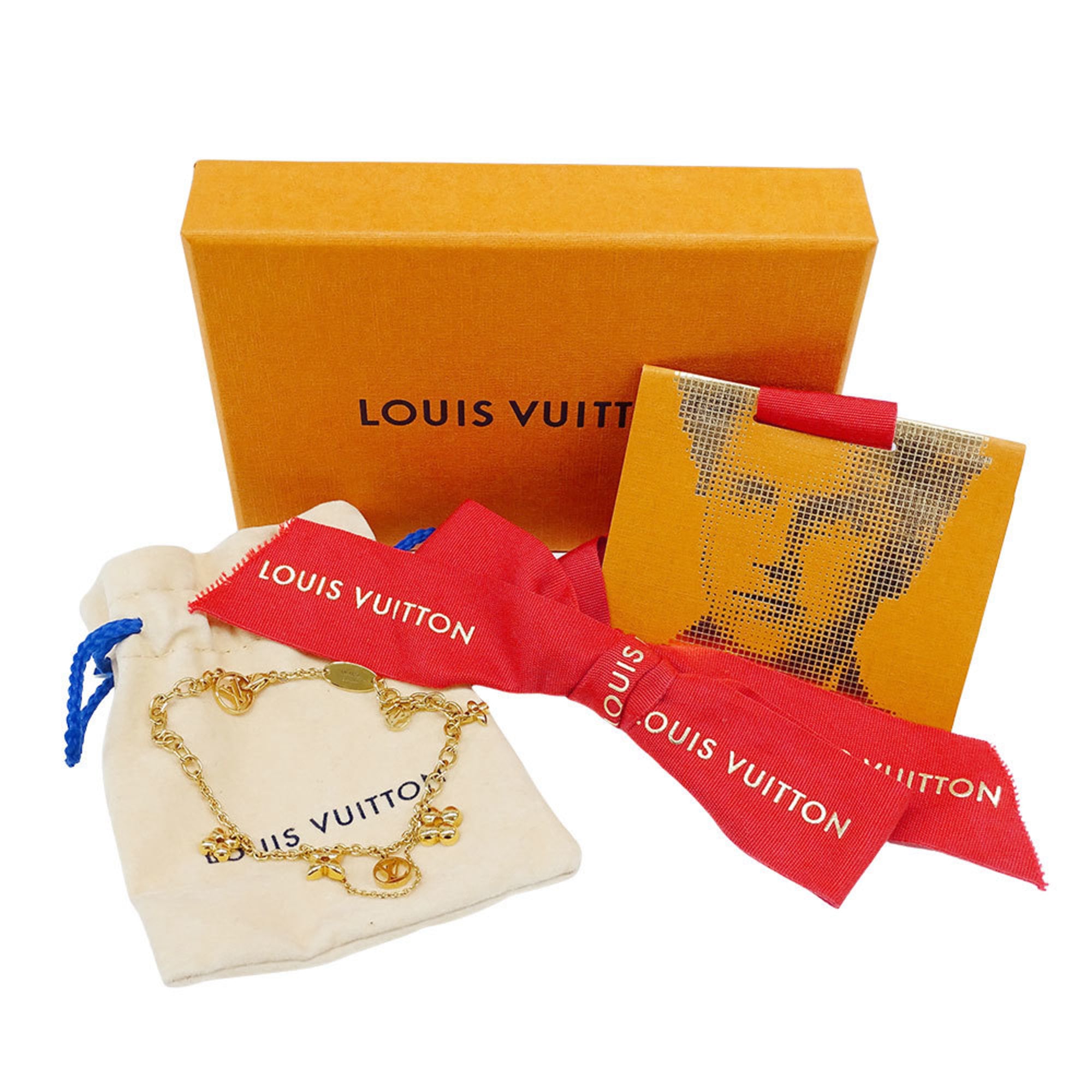 Louis Vuitton Blooming Gold Bracelet, M64858, Women's, Chain Accessory