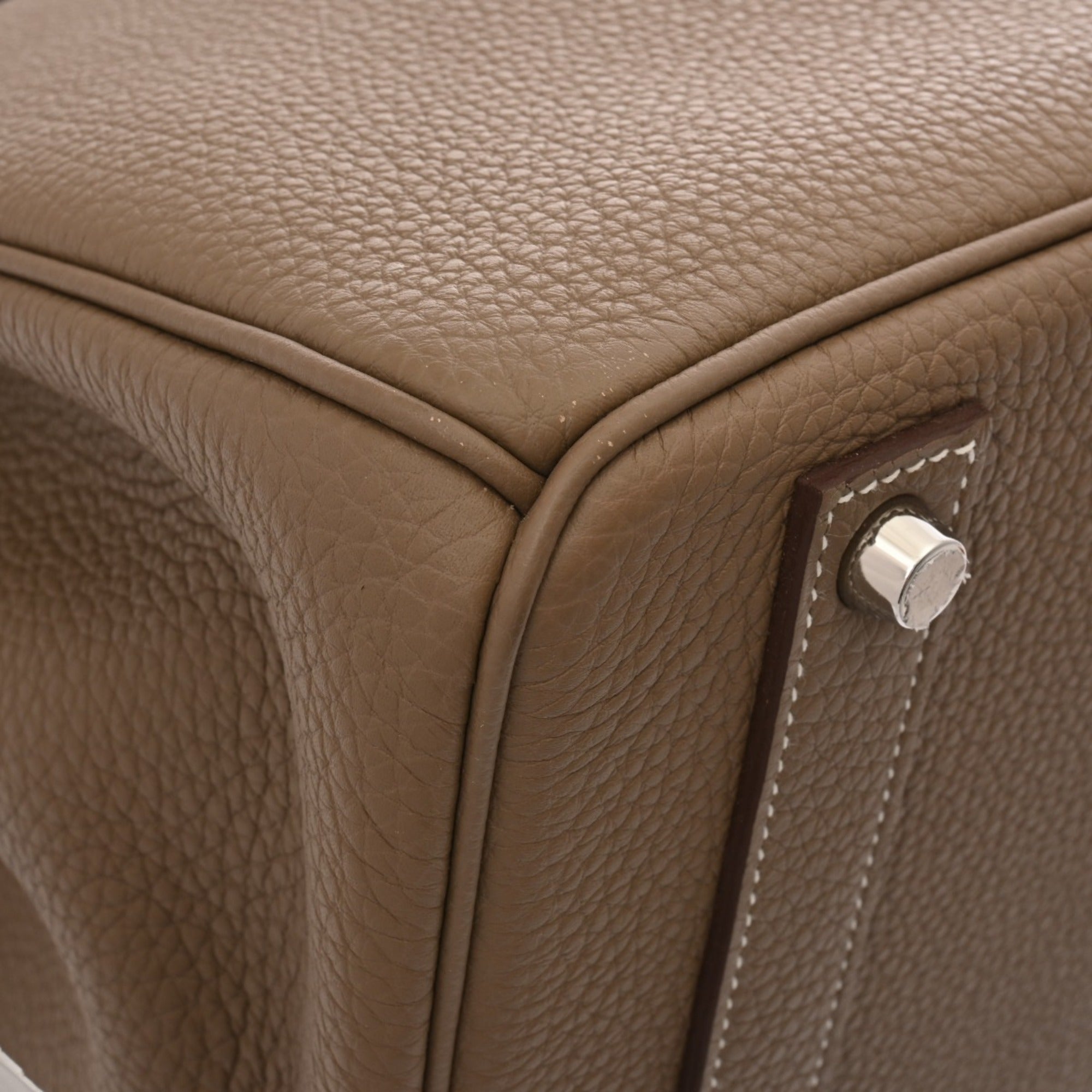 HERMES Birkin 40 Etoupe Z Stamp (circa 2021) Unisex Togo Handbag