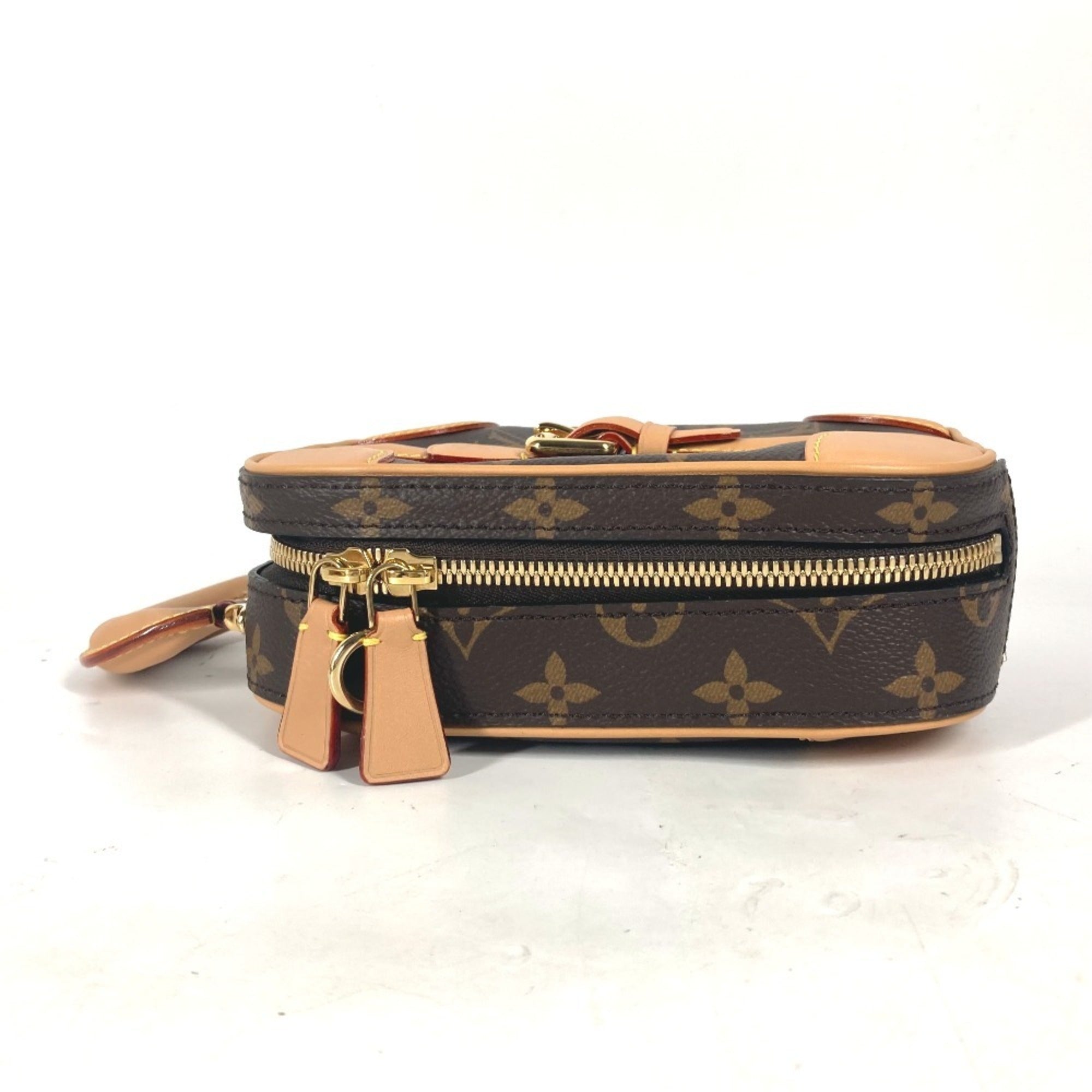 LOUIS VUITTON M68623 Monogram Valisette Vertical Pochette Handbag Shoulder Bag Canvas Men's Women's Brown G-241125-44 — Like New