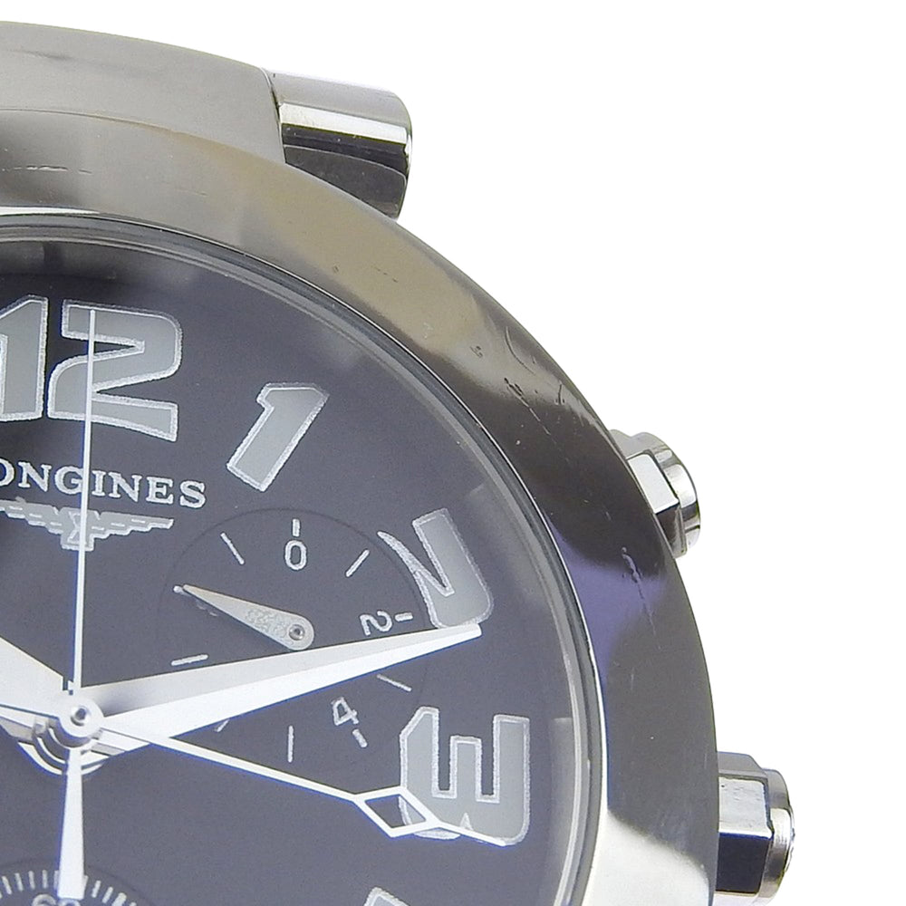 Longines DolceVita Men's Watch L5.677.4 Stainless Steel Silver Quartz Chronograph with Black Dial — Very Good
