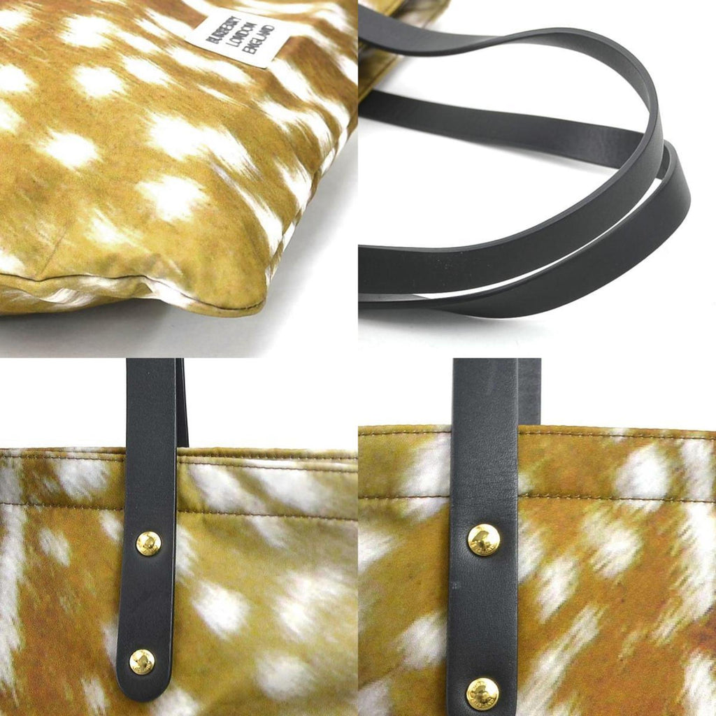 Burberry handbag nylon leather brown x black men's women's h30889g