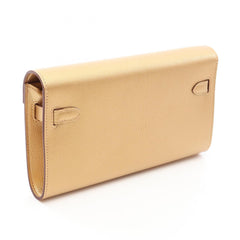 Hermes Kelly To Go Dore Shoulder Bag/Handbag, Chevre Shamkira Leather, Women's, Gold Tone — New - Store Return