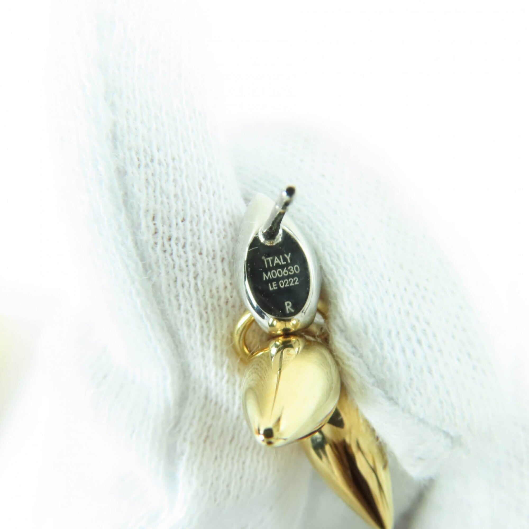 LOUIS VUITTON M00630 Boucles d'Oreilles Louisette pendant earrings, gold and silver, with box dust bag, made in Italy, women's — Like New