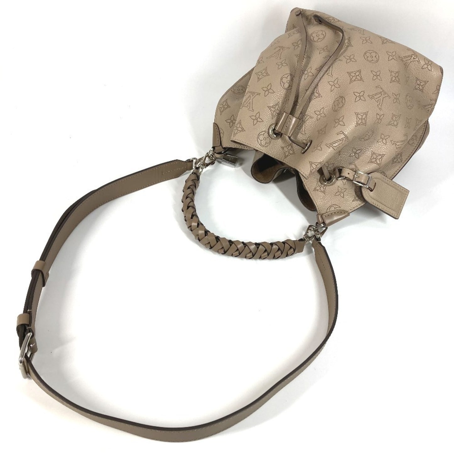 LOUIS VUITTON M55799 Monogram Mahina Mulia Bag, 2-Way Crossbody Handbag/Shoulder Leather, Women's, Galle, Beige