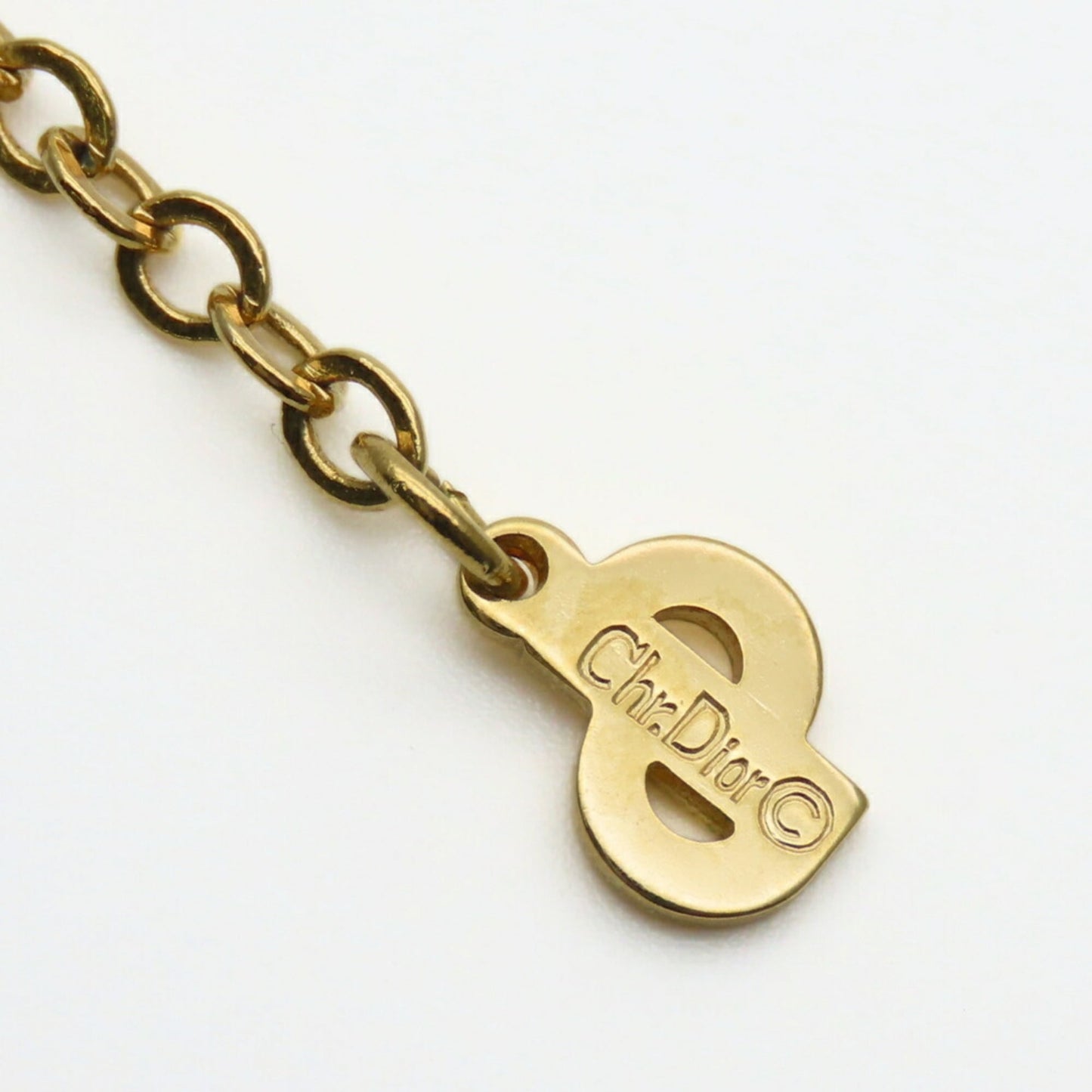 Christian Dior Heart Necklace, Gold Plated, GP, Women's