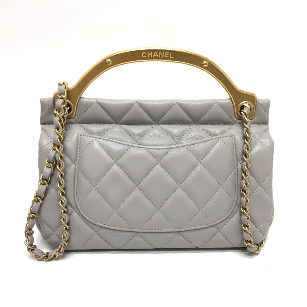 Chanel 2WAY Crossbody Shoulder Shoulder Bag gray GoldHardware — Like New