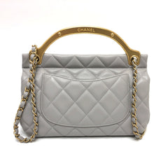 Chanel 2WAY Crossbody Shoulder Shoulder Bag gray GoldHardware — Like New