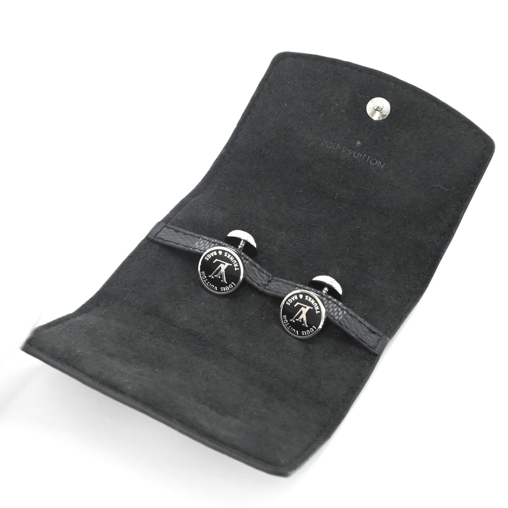 LOUIS VUITTON LV Award Cufflinks for Men, Black and Silver, M00912 — Like New