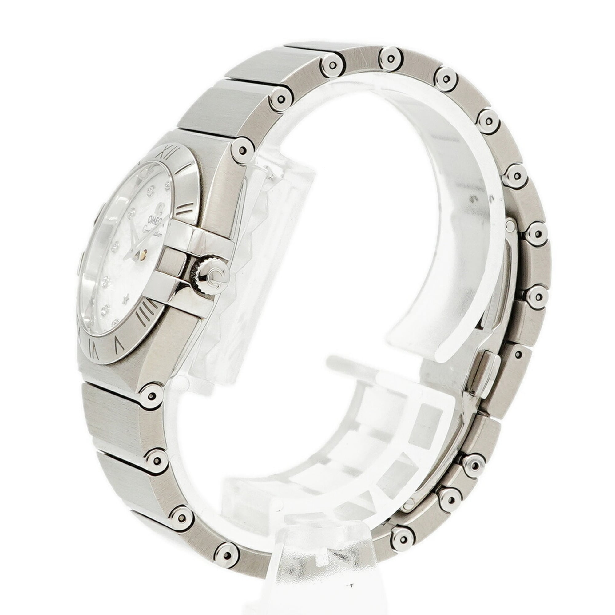 Omega Constellation Plume Diamond 123.10.27.60.55.004 White Dial Women's Watch — Very Good