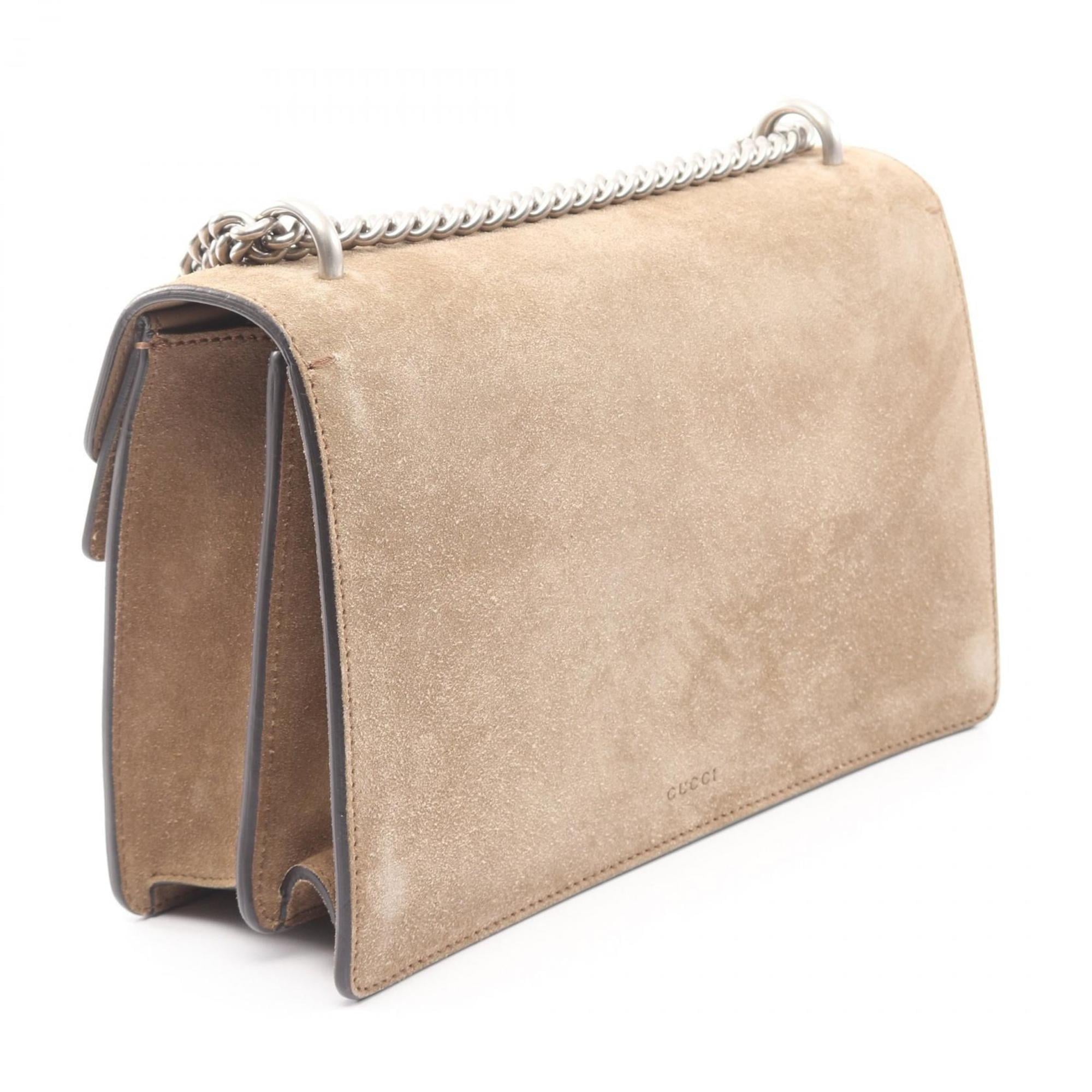 Gucci Dionysus Shoulder Bag/Handbag in Suede and Leather, Beige, Women's, 400249