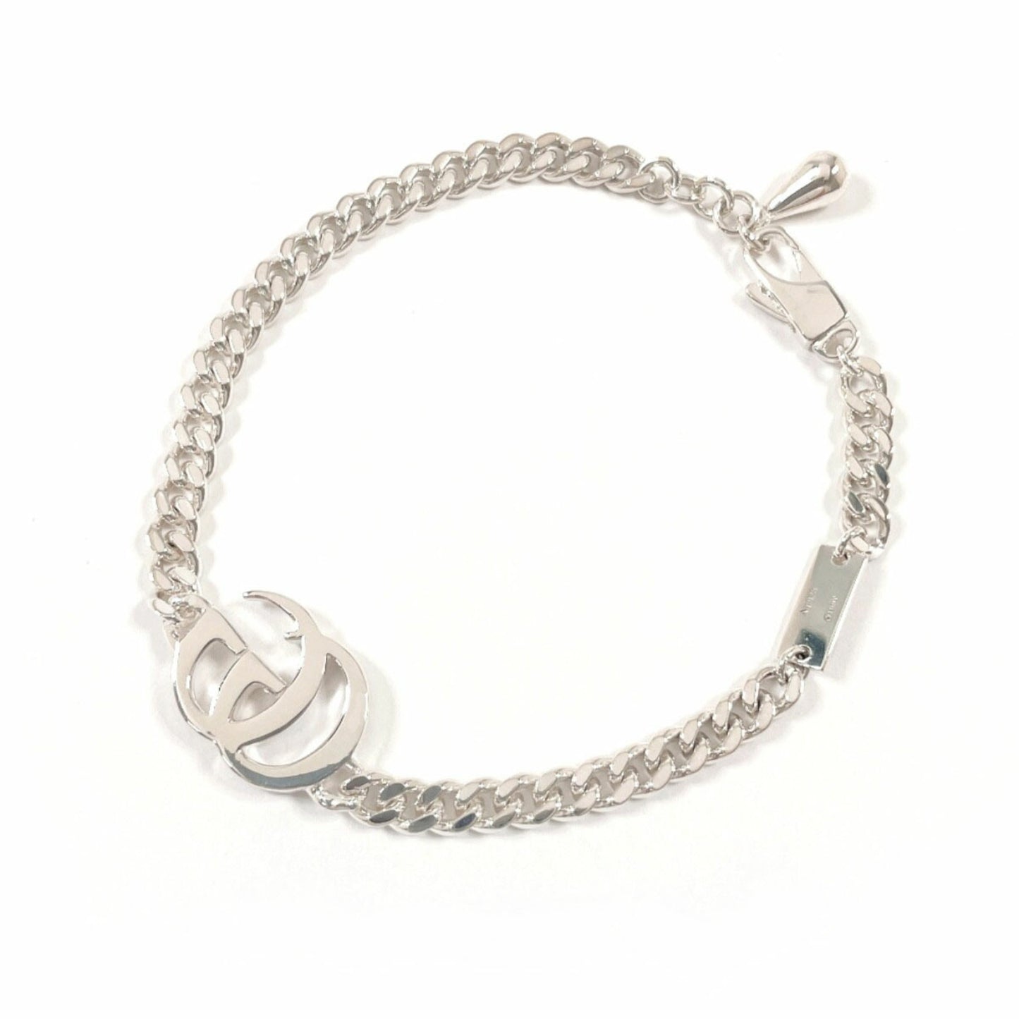 GUCCI Double G Chain Bracelet Silver 925 Unisex