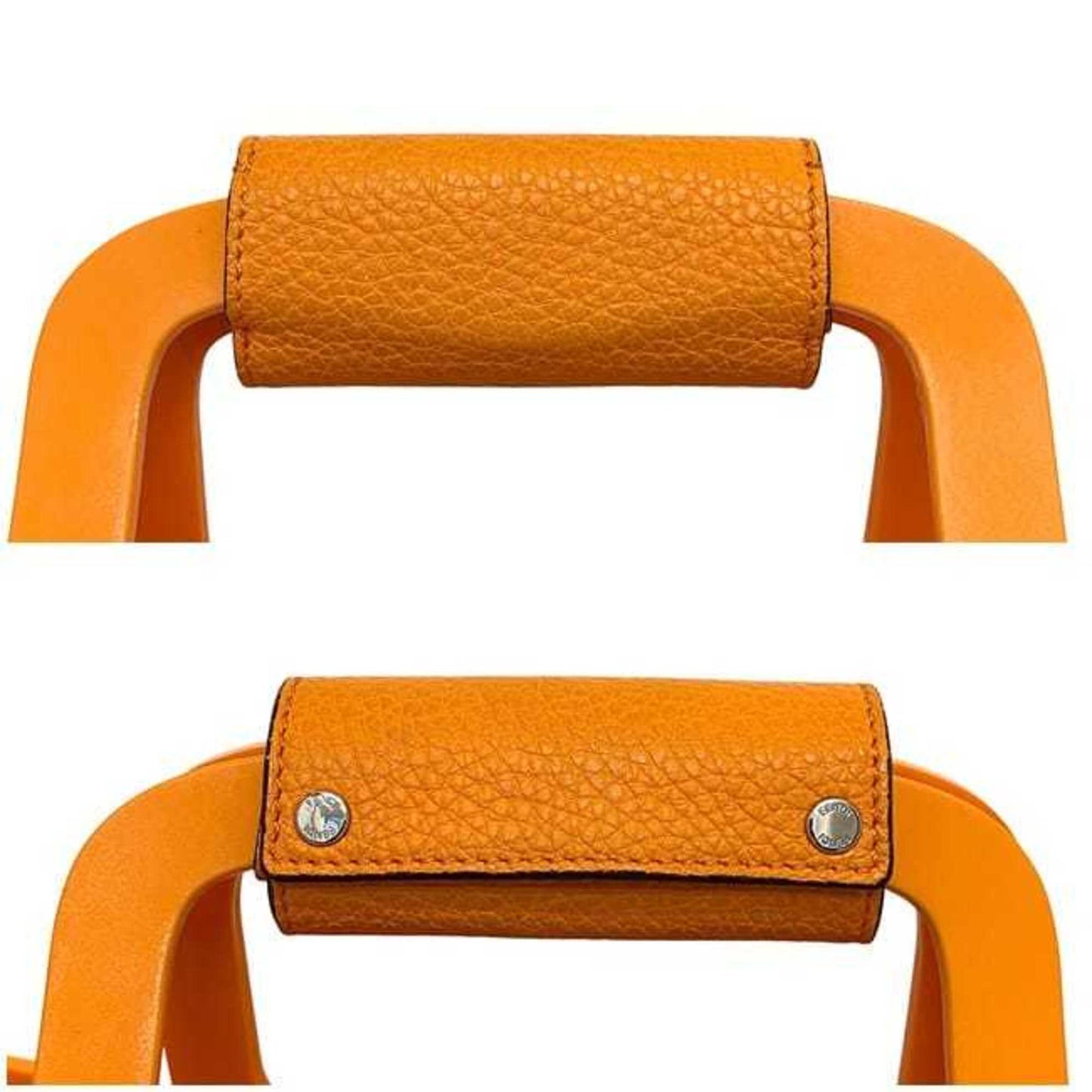 Fendi Bucket Bag ec-24659 Orange Peekaboo Forty 8 7VA593 Laundry Rubber Leather AMT8 238 3449 FENDI Large Turnlock Women's and Men's Line