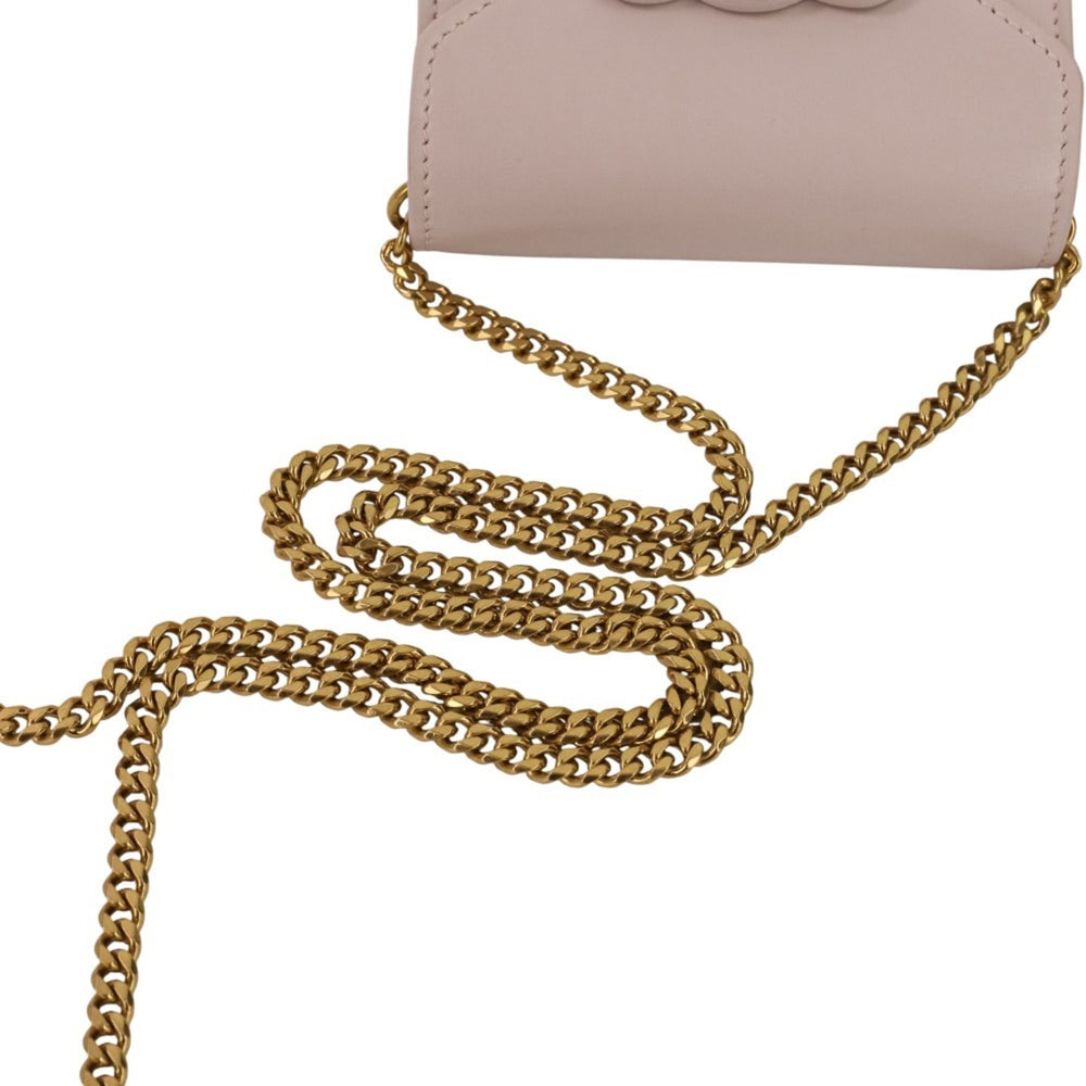 CELINE Triomphe Chain Card Holder Mini Shoulder Bag S-BB-4292 Light Pink Women's — Like New