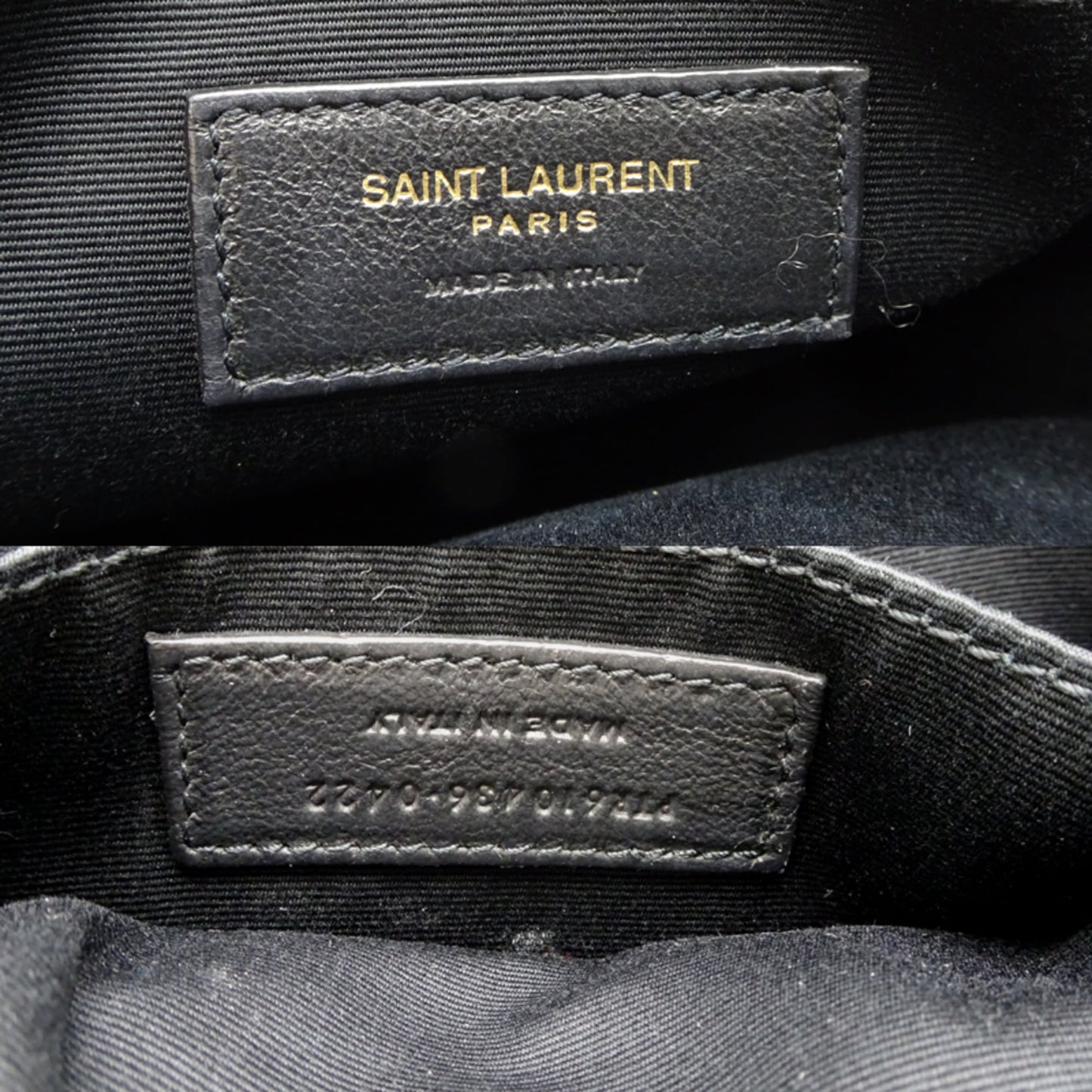 Saint Laurent Vinyl Chain Shoulder Bag, Women's, 610436, Leather, Ivory (White)