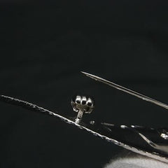 Christian Dior brooch, feather motif, silver metal, women's — Like New
