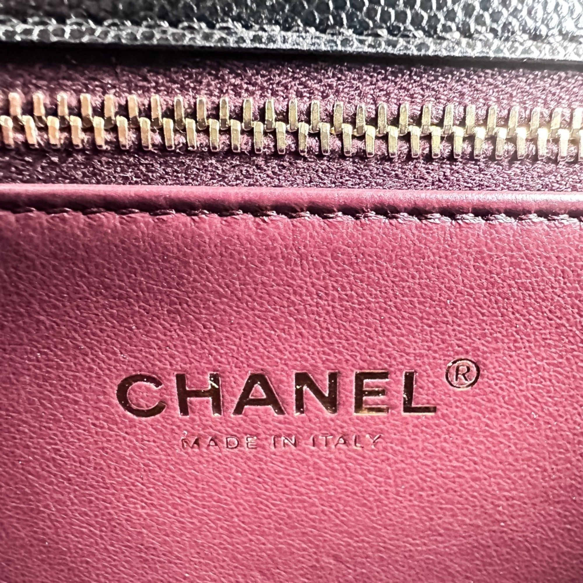 CHANEL Coco Mark Matelassé Caviar Skin Small Flap Chain Shoulder Bag AS4169 Black Women's — Like New