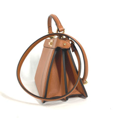 FENDI 8BN335 Peekaboo ISeeU Petite Bag Handbag Shoulder Leather Women's Brown E-240717-2 — New - Store Return