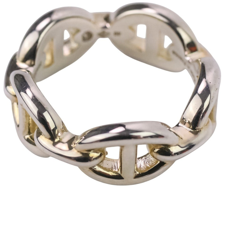 HERMES Chaine d'Ancre Enchaine PM AG925 Ring, Size 49 (equivalent), Silver, Women's — Like New