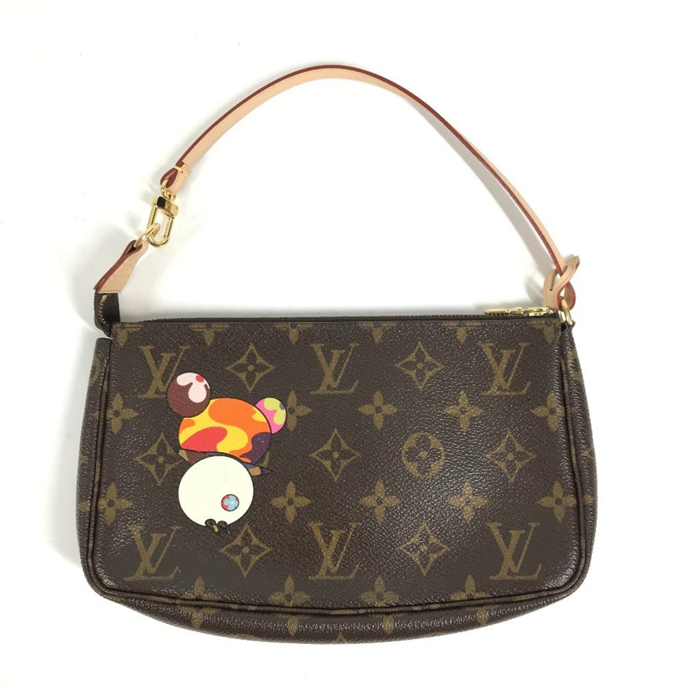 LOUIS VUITTON M51981 Monogram Panda Takashi Murakami Pochette Accessoires Bag Accessory Pouch Handbag Shoulder Canvas Women's Brown — Like New