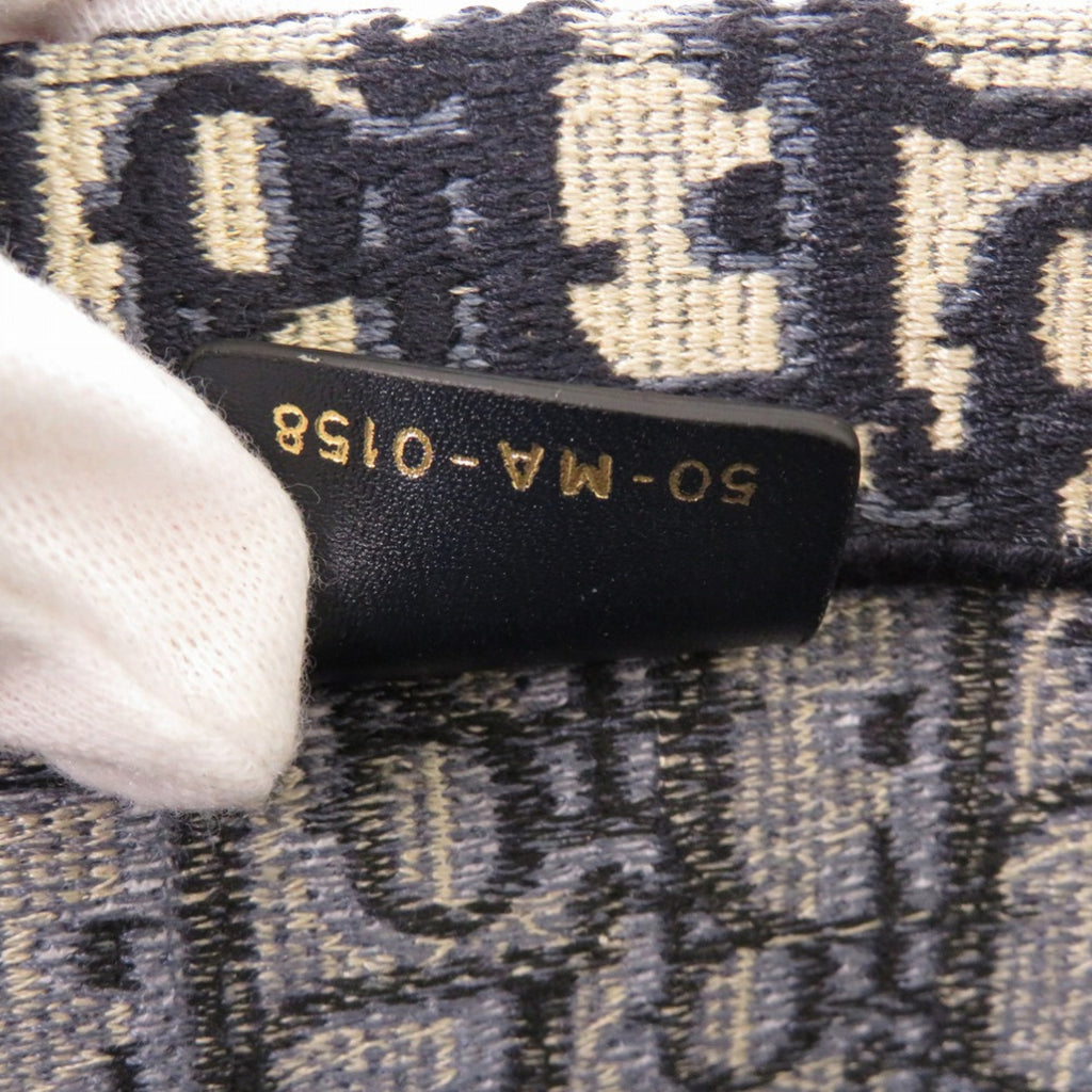 Christian Dior Book Tote Large Oblique M1286ZRITX Canvas Navy Bag 0095