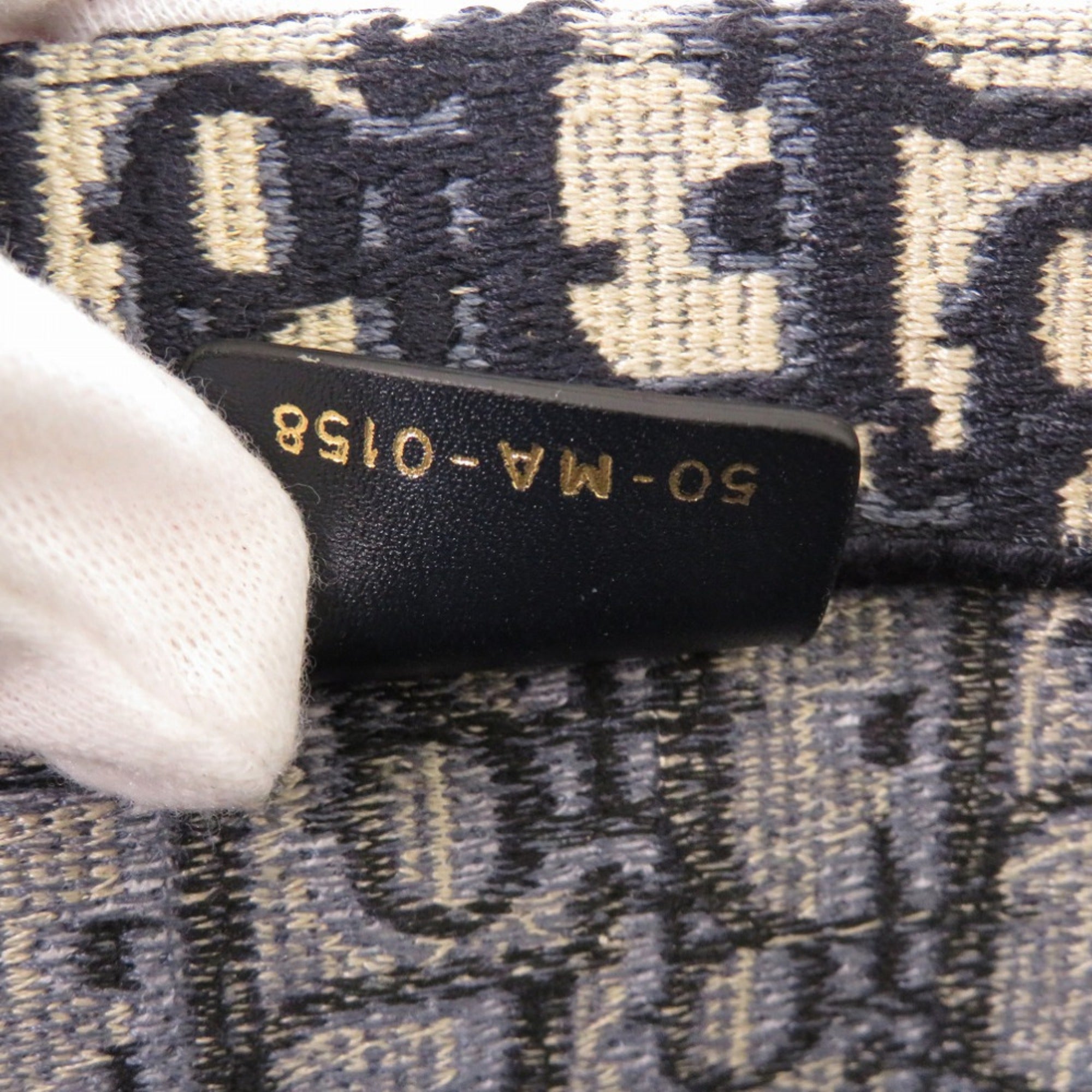 Christian Dior Book Tote Large Oblique M1286ZRITX Canvas Navy Bag 0095