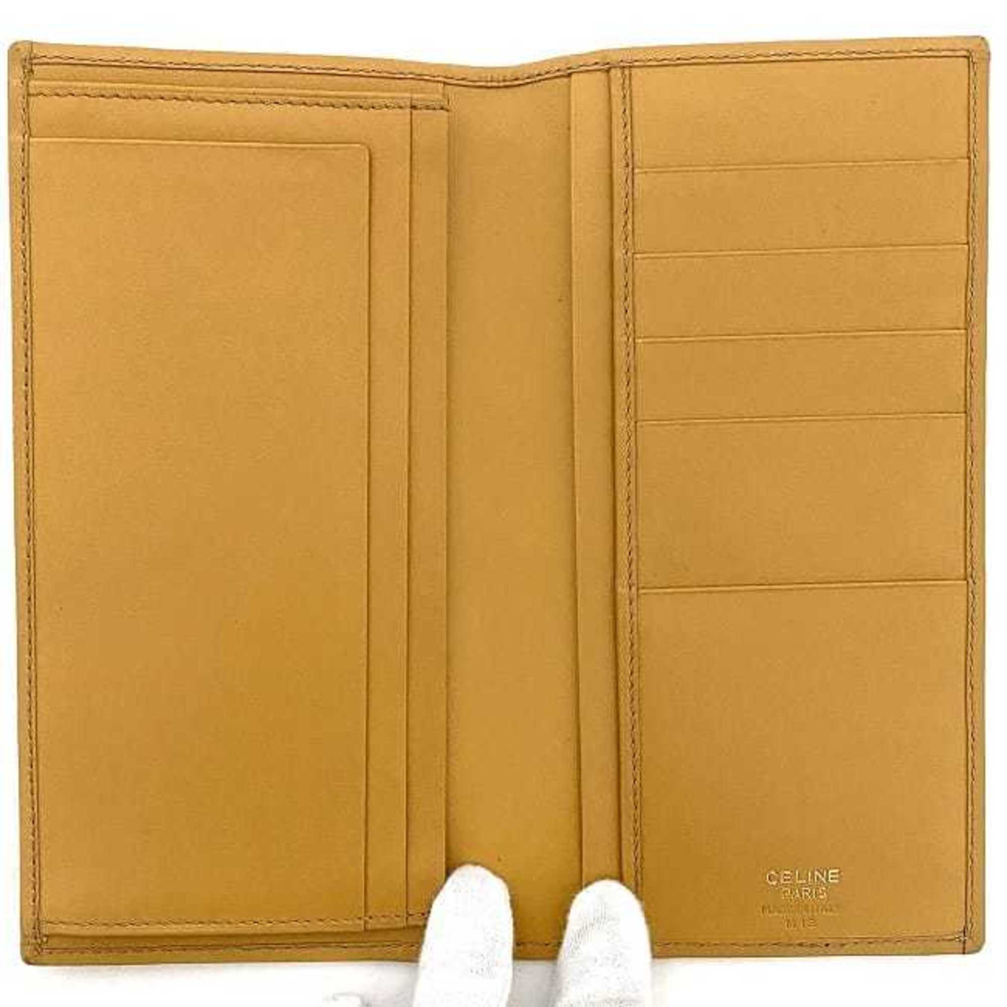 Celine Bi-fold Long Wallet ec-21979 Brown Beige Macadam Billfold PVC Leather M13 CELINE Women's Men's Unisex