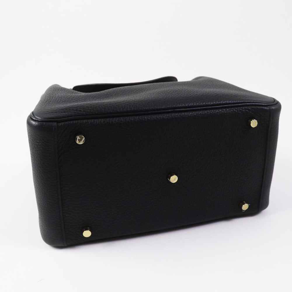HERMES Lindy 30 Gold Hardware Taurillon Clemence Shoulder Bag Black B Stamp Comes with Dust Made in France Women's — Like New
