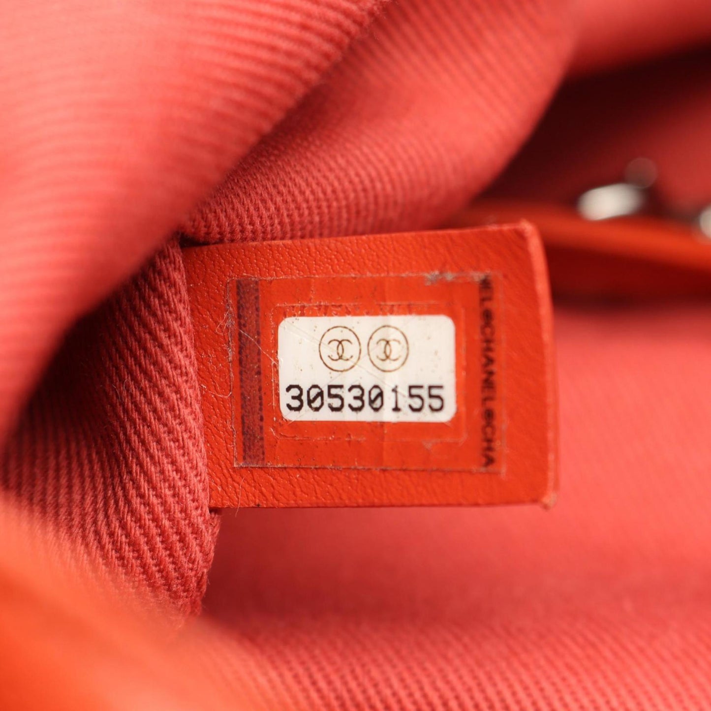 CHANEL Coco Mark Large Shopping Tote Bag, Leather and Fabric, Women's, Red