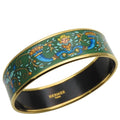 Hermes GM enamel bracelet in green gold and enamel. women's bracelet.