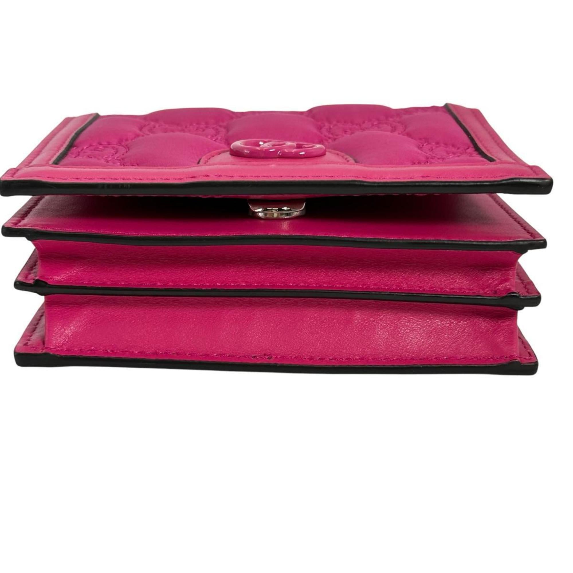 GUCCI Handbag 2WAY Bag GG Mini Matelasse Nylon Pink — Like New