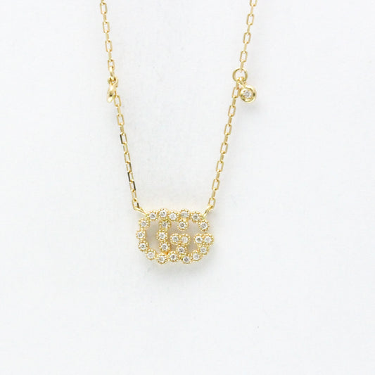 Gucci GG Logo Diamond Necklace Yellow Gold (18K) Diamond Men,Women Fashion Pendant Necklace (Gold)