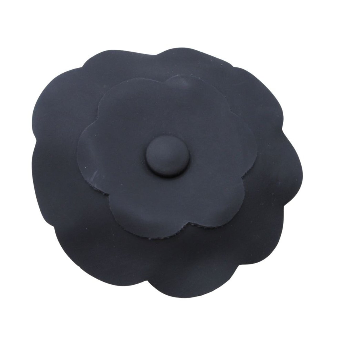 CHANEL Camellia Leather Corsage Brooch Formal Accessory Black Women's