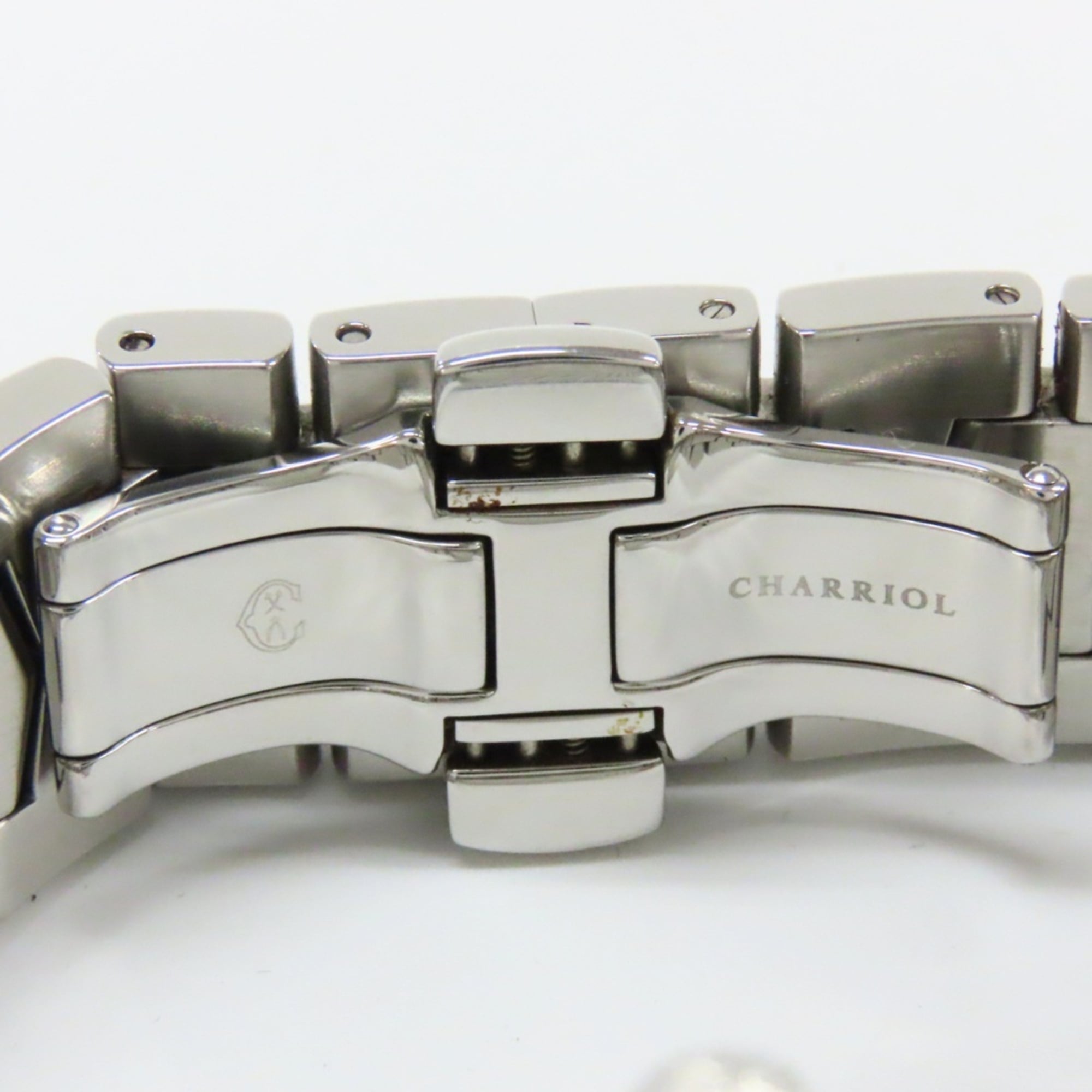 CHARRIOL Columbus CCR38D Stainless Steel Diamond Silver White Dial Men's Watch — Very Good