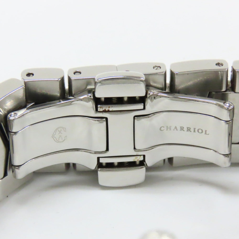 CHARRIOL Columbus CCR38D Stainless Steel Diamond Silver White Dial Men's Watch — Very Good